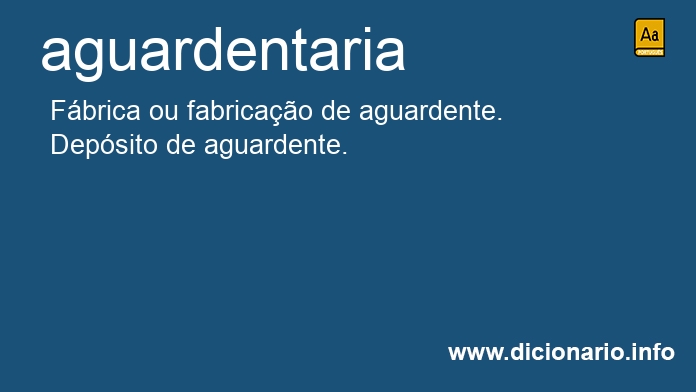 Significado de aguardentaria