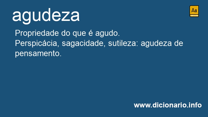 Significado de agudeza