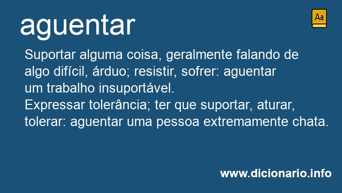 Significado de aguentam