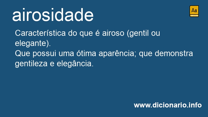 Significado de airosidade