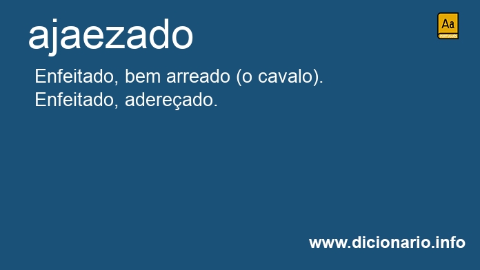 Significado de ajaezada
