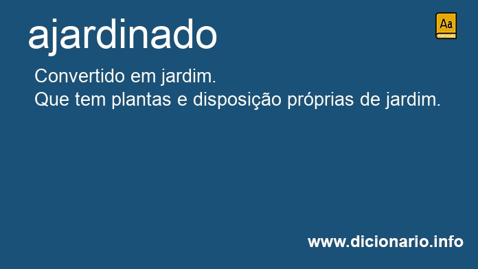 Significado de ajardinada