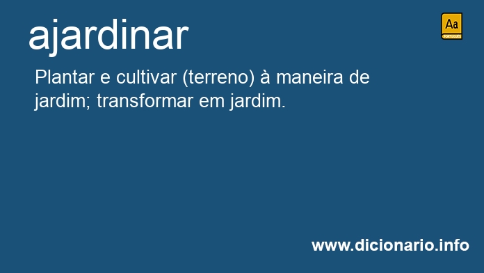 Significado de ajardinar