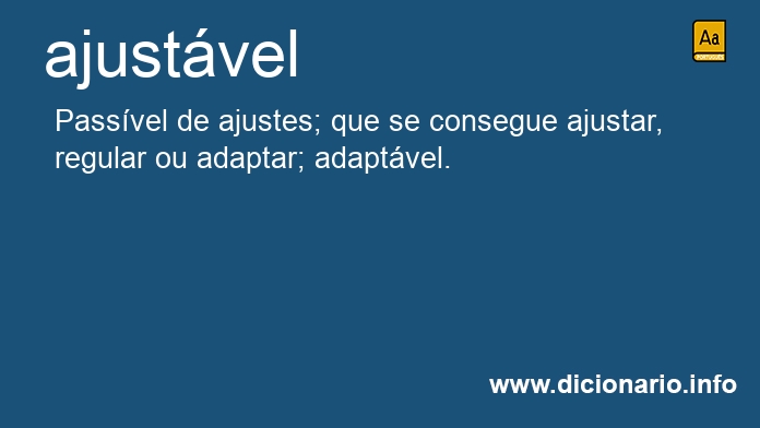 Significado de ajustvel