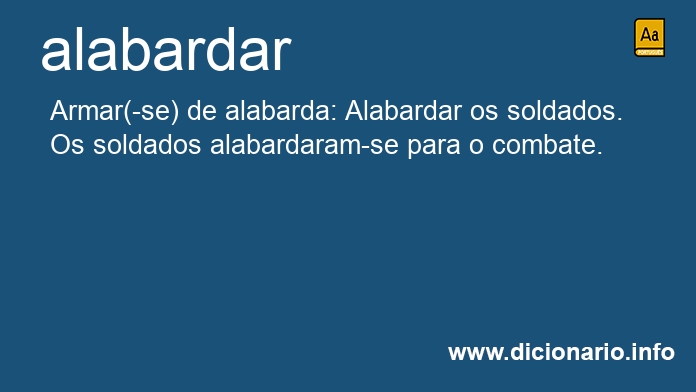 Significado de alabardar