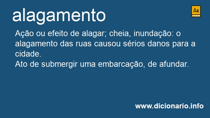 Significado de alagamento