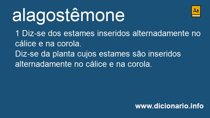 Significado de alagostmone