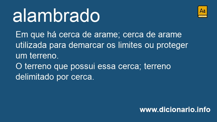 Significado de alambrados