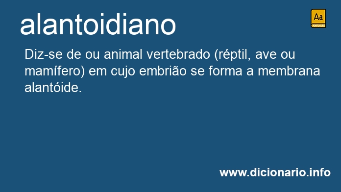 Significado de alantoidiano