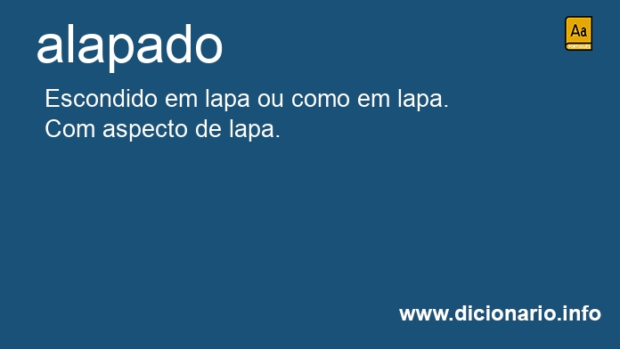 Significado de alapada