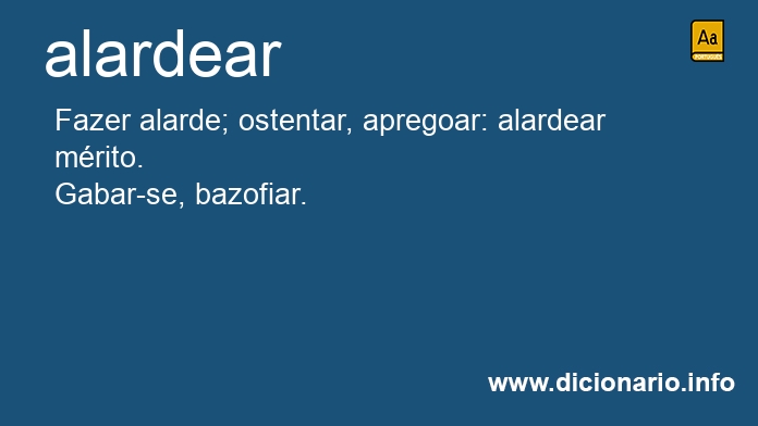 Significado de alardear