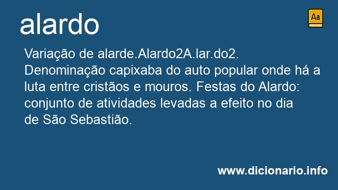 Significado de alardo