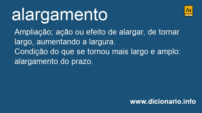 Significado de alargamento