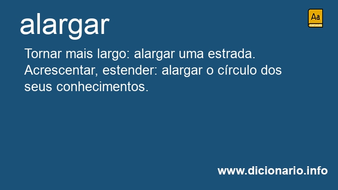 Significado de alargarei