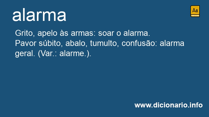 Significado de alarma