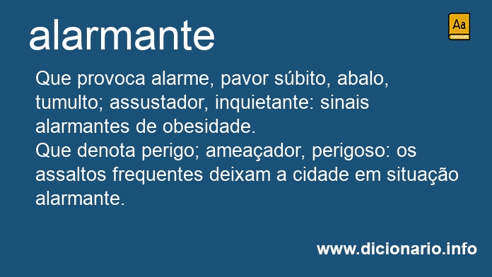 Significado de alarmante