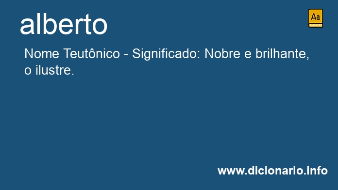 Significado de alberto