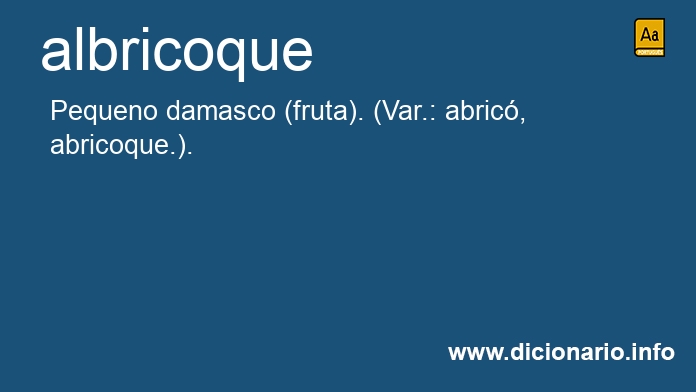 Significado de albricoque