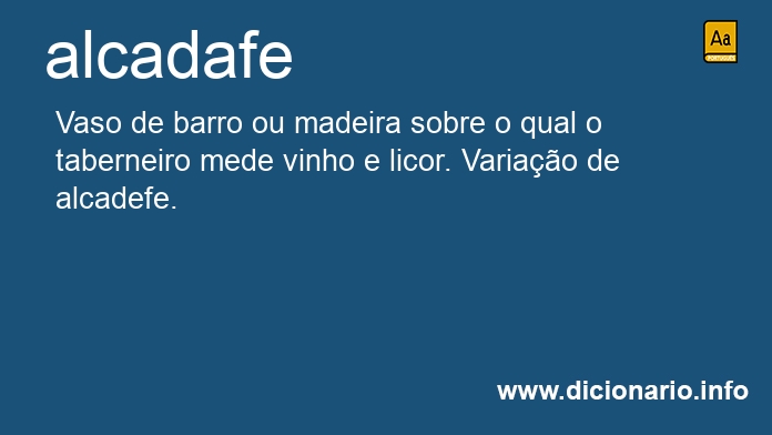 Significado de alcadafe