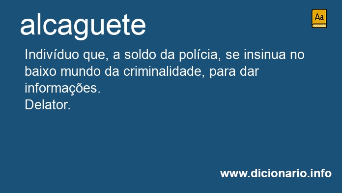 Significado de alcaguete