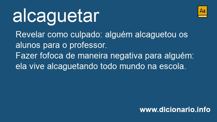 Significado de alcaguetes