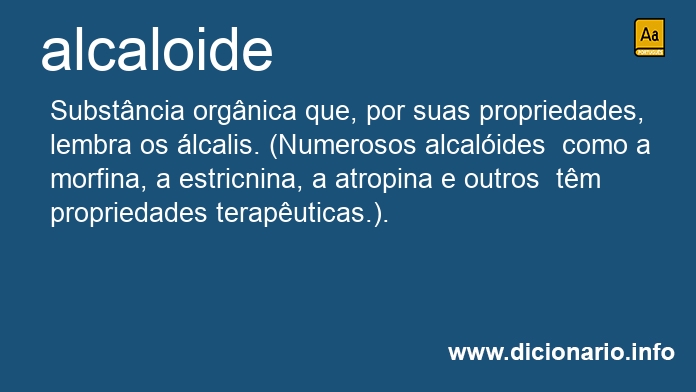 Significado de alcaloides