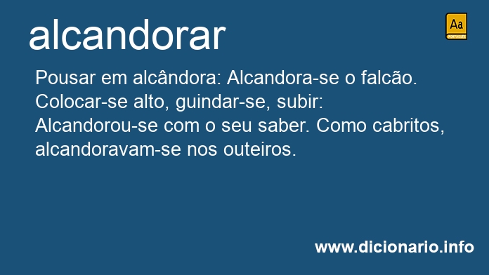 Significado de alcandorar