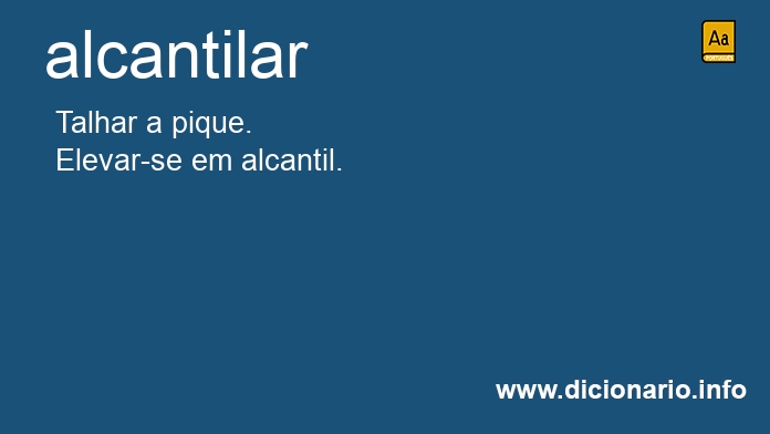 Significado de alcantilar