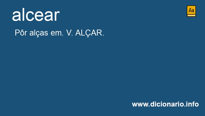 Significado de alcear