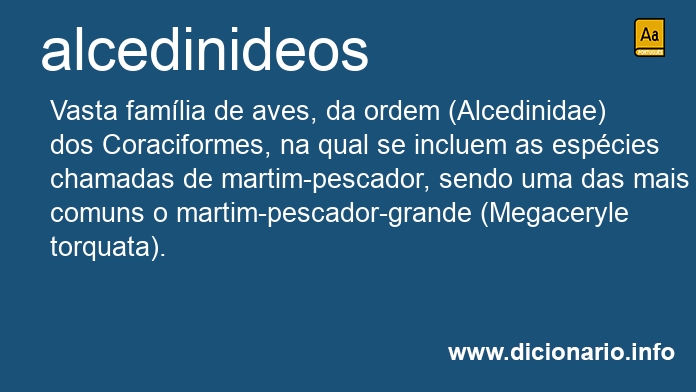 Significado de alcedinideos