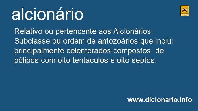 Significado de alcionrio