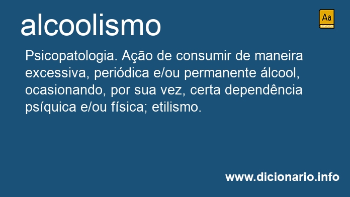 Significado de alcoolismo