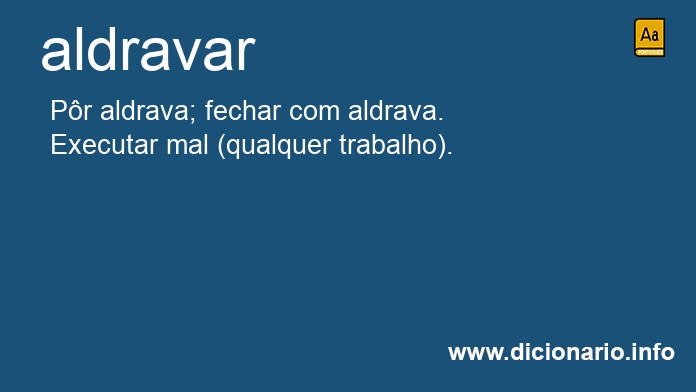 Significado de aldravaste