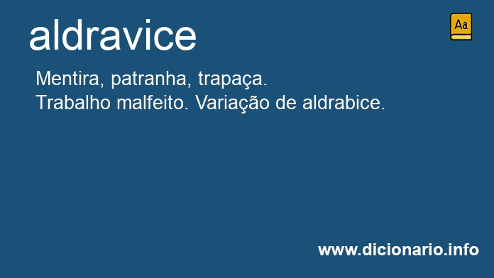 Significado de aldravice