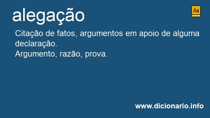 Significado de alegaes