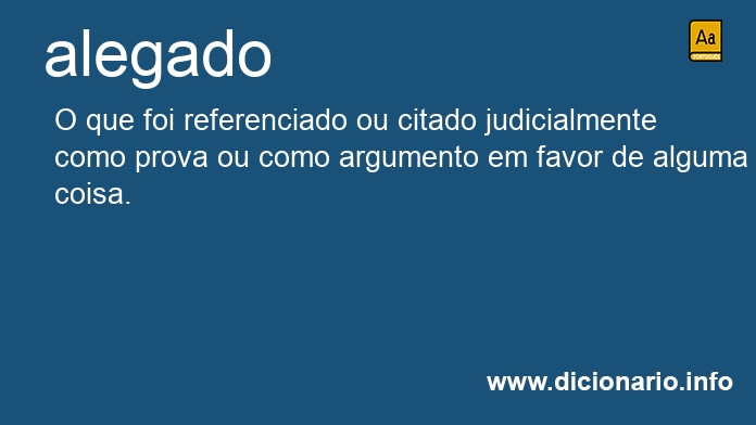 Significado de alegado