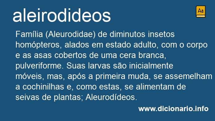 Significado de aleirodideos