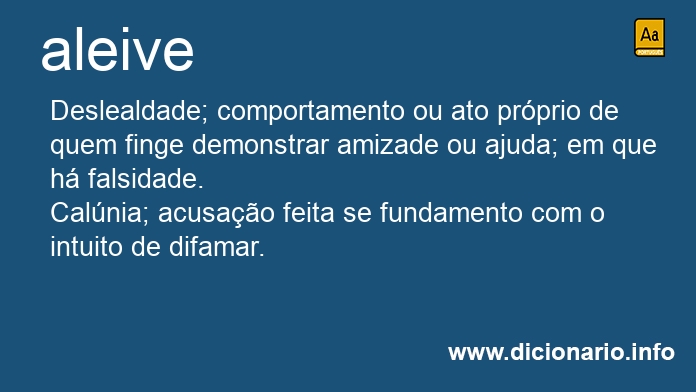 Significado de aleive