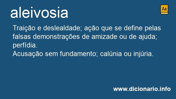 Significado de aleivosia