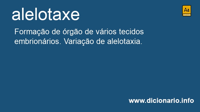 Significado de alelotaxe