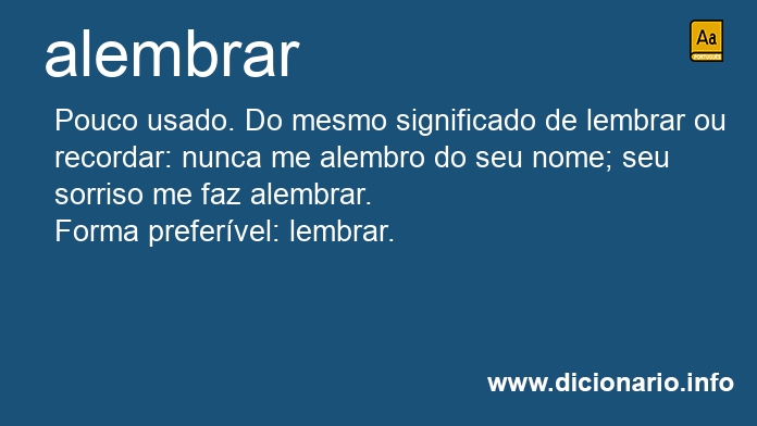 Significado de alembro
