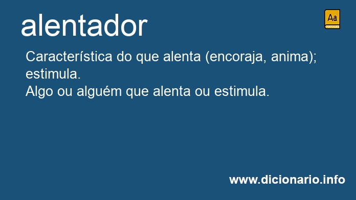 Significado de alentador