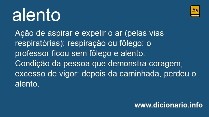 Significado de alento