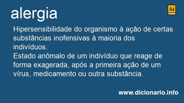 Significado de alergia