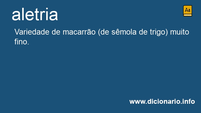 Significado de aletria