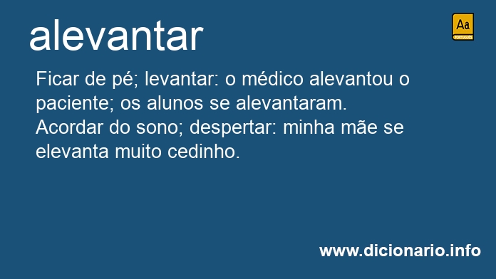 Significado de alevantar