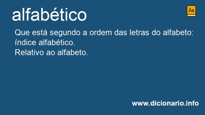 Significado de alfabtico