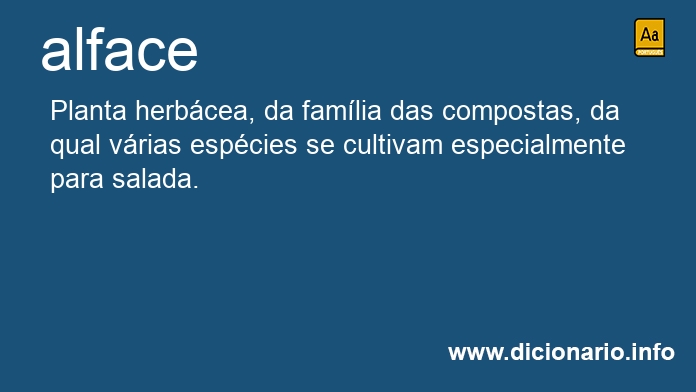 Significado de alfaces