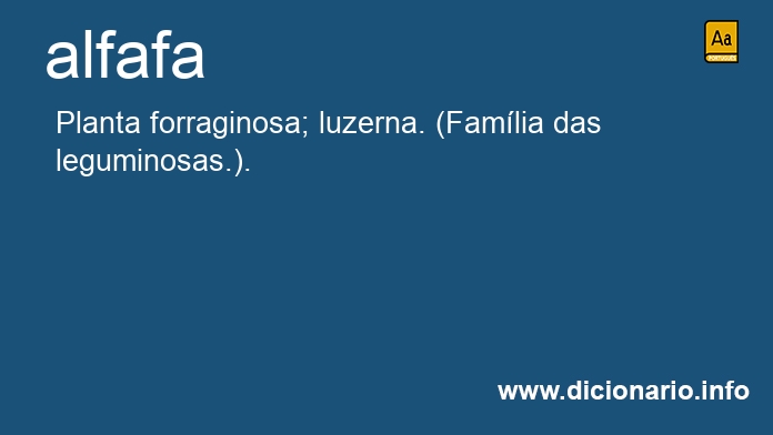 Significado de alfafas