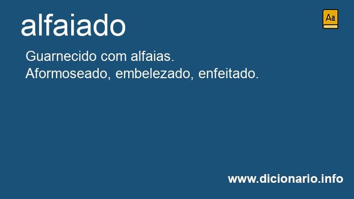 Significado de alfaiado